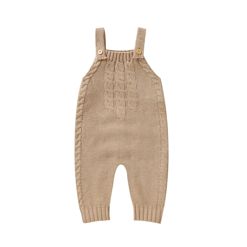 KnitNest – Solid Color Sleeveless Baby Romper